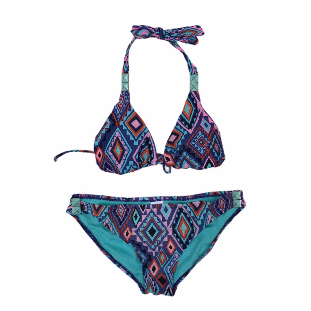 Xhilaration-2 piece Bikini-Slide accents-EUC